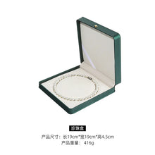 Load image into Gallery viewer, Dark Green Leather Jewelry Organizer Proposal Wedding Ring Box Pendant Bracelet Necklace Storage Case Gift Packaging Display Box
