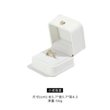 Load image into Gallery viewer, Dark Green Leather Jewelry Organizer Proposal Wedding Ring Box Pendant Bracelet Necklace Storage Case Gift Packaging Display Box
