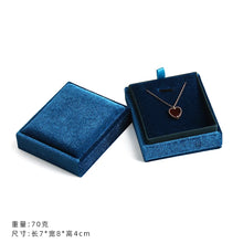 Load image into Gallery viewer, Delicate Handmade vintage velvet pendant necklace boxes gift box pink ribbon storage ring boxes jewelry packaging high-quality
