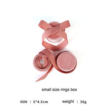 Load image into Gallery viewer, Delicate Handmade vintage velvet pendant necklace boxes gift box pink ribbon storage ring boxes jewelry packaging high-quality
