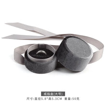 Load image into Gallery viewer, Delicate Handmade vintage velvet pendant necklace boxes gift box pink ribbon storage ring boxes jewelry packaging high-quality
