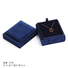 Load image into Gallery viewer, Delicate Handmade vintage velvet pendant necklace boxes gift box pink ribbon storage ring boxes jewelry packaging high-quality
