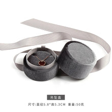 Load image into Gallery viewer, Delicate Handmade vintage velvet pendant necklace boxes gift box pink ribbon storage ring boxes jewelry packaging high-quality
