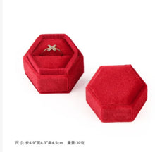 Load image into Gallery viewer, Delicate Handmade vintage velvet pendant necklace boxes gift box pink ribbon storage ring boxes jewelry packaging high-quality
