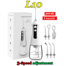 Load image into Gallery viewer, Dental water jet Irrigator dental 3-speed adjustment Water Flosser Portable Dental Water 300ML IPX6 Waterproof teeth whitening 0ral irrigator

