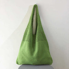 Load image into Gallery viewer, Designer Knitted Handbags Female Large Capacity Totes Women's Pack Summer Beach Bag Big Purses Casual Hollow Woven Shoulder Bags
