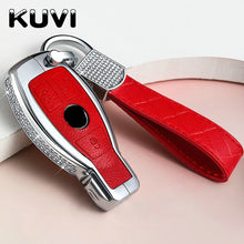 Load image into Gallery viewer, Diamond Zinc Alloy Leather Car Key Bag Case Cover Key Holder For Mercedes Benz W203 W210 W211 W124 W202 W204 AMG Accessories
