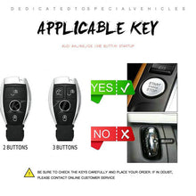 Load image into Gallery viewer, Diamond Zinc Alloy Leather Car Key Bag Case Cover Key Holder For Mercedes Benz W203 W210 W211 W124 W202 W204 AMG Accessories
