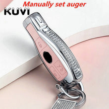 Load image into Gallery viewer, Diamond Zinc Alloy Leather Car Key Bag Case Cover Key Holder For Mercedes Benz W203 W210 W211 W124 W202 W204 AMG Accessories
