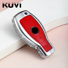 Load image into Gallery viewer, Diamond Zinc Alloy Leather Car Key Bag Case Cover Key Holder For Mercedes Benz W203 W210 W211 W124 W202 W204 AMG Accessories
