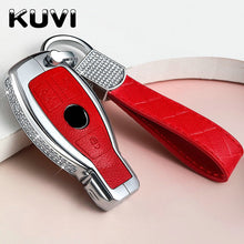Load image into Gallery viewer, Diamond Zinc Alloy Leather Car Key Bag Case Cover Key Holder For Mercedes Benz W203 W210 W211 W124 W202 W204 AMG Accessories
