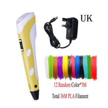 Load image into Gallery viewer, Dikale 3D Pen LED Screen DIY 3D Printing Pen PLA Filament Creative Toy Gift For Kids Design Drawing 3D Printer Pen Drawing Stift
