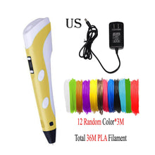 Load image into Gallery viewer, Dikale 3D Pen LED Screen DIY 3D Printing Pen PLA Filament Creative Toy Gift For Kids Design Drawing 3D Printer Pen Drawing Stift
