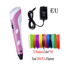 Load image into Gallery viewer, Dikale 3D Pen LED Screen DIY 3D Printing Pen PLA Filament Creative Toy Gift For Kids Design Drawing 3D Printer Pen Drawing Stift
