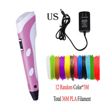 Load image into Gallery viewer, Dikale 3D Pen LED Screen DIY 3D Printing Pen PLA Filament Creative Toy Gift For Kids Design Drawing 3D Printer Pen Drawing Stift
