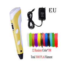 Load image into Gallery viewer, Dikale 3D Pen LED Screen DIY 3D Printing Pen PLA Filament Creative Toy Gift For Kids Design Drawing 3D Printer Pen Drawing Stift
