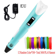Load image into Gallery viewer, Dikale 3D Pen LED Screen DIY 3D Printing Pen PLA Filament Creative Toy Gift For Kids Design Drawing 3D Printer Pen Drawing Stift
