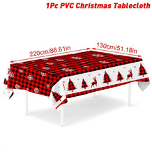 Load image into Gallery viewer, Disposable Merry Christmas PVC Tablecloth Christmas Decor for Home 2023 Xmas Navidad Noel Gifts New Year's Eve Decorations 2024
