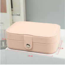 Load image into Gallery viewer, Double-Layer Jewelry Storage Box Portable Travel Jewelry Holder Organizer Storage Display Ring Necklace Stand For Jewelry
