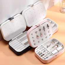 Load image into Gallery viewer, Double-Layer Jewelry Storage Box Portable Travel Jewelry Holder Organizer Storage Display Ring Necklace Stand For Jewelry
