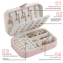 Load image into Gallery viewer, Double-Layer Jewelry Storage Box Portable Travel Jewelry Holder Organizer Storage Display Ring Necklace Stand For Jewelry
