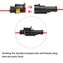 Load image into Gallery viewer, Dropship 352pcs HID Waterproof Connectors 1/2/3/4 Pin 26sets Car Electrical Electri Wire Connector Plug Truck Harness 300V 12A
