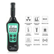 Load image into Gallery viewer, EMF Meter Detector with 3 Chips for 360° Measurement Radiation Detector Electric &amp; Magnetic Field Detection &amp; Ghost Hunting
