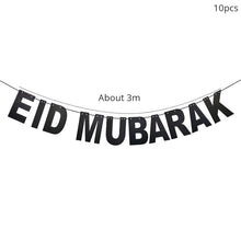 Load image into Gallery viewer, Eid Mubarak Banner Bunting Balloons Plates Napkins Tablecloth Kareem Ramadan Decoration Muslim Islamic Festival Party Supplies
