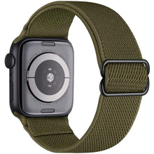 Load image into Gallery viewer, Elastic Nylon Solo Loop Strap For Apple Watch Band 44mm 40mm 38mm 42mm Adjustable Bracelet iWatch Series 3 4 5 6 Se Wristbands
