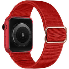 Load image into Gallery viewer, Elastic Nylon Solo Loop Strap For Apple Watch Band 44mm 40mm 38mm 42mm Adjustable Bracelet iWatch Series 3 4 5 6 Se Wristbands
