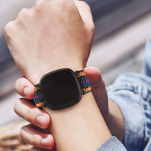 Load image into Gallery viewer, Elastic Woven Loop Strap for Fitbit Versa 3 2 Versa Lite Band Adjustable Nylon Sport Watchband Bracelet for Fitbit Sense Band
