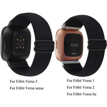 Load image into Gallery viewer, Elastic Woven Loop Strap for Fitbit Versa 3 2 Versa Lite Band Adjustable Nylon Sport Watchband Bracelet for Fitbit Sense Band
