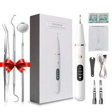Load image into Gallery viewer, Electric Sonic Dental Calculus Scaler Oral Teeth Tartar Remover Plaque Stains Cleaner Removal Teeth Whitening Portable with LED 0ral irrigator
