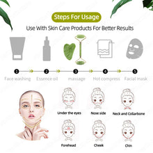 Load image into Gallery viewer, Face Massager Roller Natural Jade Stone Guasha Board Scraper Set Facial Lift Skin Relaxation Slimming Beauty Neck Thin Tool
