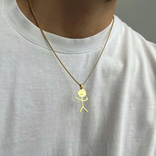 Load image into Gallery viewer, Fashion Hip Hop Fxck You Funny Doodle Pendant Necklace For Man Woman Stickman Middle Finger Rock Punk Necklace Party Jewelry
