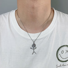 Load image into Gallery viewer, Fashion Hip Hop Fxck You Funny Doodle Pendant Necklace For Man Woman Stickman Middle Finger Rock Punk Necklace Party Jewelry
