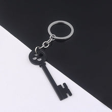Load image into Gallery viewer, Fashion Personality Halloween Metal Coraline Key Skeleton Props Neil Gaiman Retro Black Treasure Chest Key Necklace
