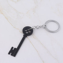 Load image into Gallery viewer, Fashion Personality Halloween Metal Coraline Key Skeleton Props Neil Gaiman Retro Black Treasure Chest Key Necklace
