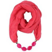 Load image into Gallery viewer, Fashion Scarf Ethnic Cotton Linen Solid Collar Tassel Gorgeous Beaded Pendants Jewelry Necklace Scarf Women Shawl Scarves
