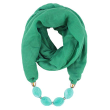 Load image into Gallery viewer, Fashion Scarf Ethnic Cotton Linen Solid Collar Tassel Gorgeous Beaded Pendants Jewelry Necklace Scarf Women Shawl Scarves
