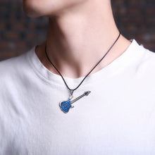 Load image into Gallery viewer, Fashion Stainless Steel Guitar Pendant Necklace For Men Punk Women Rope Chain 13 Styles Boy Female Party Jewelry Gifts Choker
