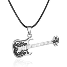 Load image into Gallery viewer, Fashion Stainless Steel Guitar Pendant Necklace For Men Punk Women Rope Chain 13 Styles Boy Female Party Jewelry Gifts Choker
