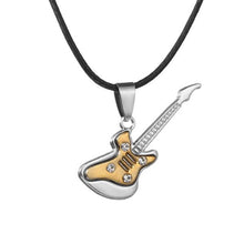 Load image into Gallery viewer, Fashion Stainless Steel Guitar Pendant Necklace For Men Punk Women Rope Chain 13 Styles Boy Female Party Jewelry Gifts Choker
