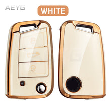 Load image into Gallery viewer, Fashion TPU Car Key Case Full Cover Fob For  Golf 7 MK7 Tiguan MK2 For SEAT Ateca Leon FR 2 Ibiza For Skoda Octavia
