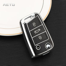 Load image into Gallery viewer, Fashion TPU Car Key Case Full Cover Fob For  Golf 7 MK7 Tiguan MK2 For SEAT Ateca Leon FR 2 Ibiza For Skoda Octavia
