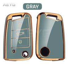 Load image into Gallery viewer, Fashion TPU Car Key Case Full Cover Fob For  Golf 7 MK7 Tiguan MK2 For SEAT Ateca Leon FR 2 Ibiza For Skoda Octavia
