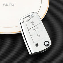 Load image into Gallery viewer, Fashion TPU Car Key Case Full Cover Fob For  Golf 7 MK7 Tiguan MK2 For SEAT Ateca Leon FR 2 Ibiza For Skoda Octavia
