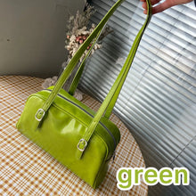 Load image into Gallery viewer, Fashion Women Green Big Shoulder Bags PU Leather Female Purse Handbags Large Capacity Ladies Daily Small Casual Tote Bolso Mujer
