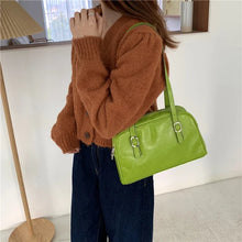 Load image into Gallery viewer, Fashion Women Green Big Shoulder Bags PU Leather Female Purse Handbags Large Capacity Ladies Daily Small Casual Tote Bolso Mujer
