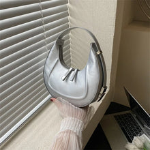 Load image into Gallery viewer, Women PU Leather Handbag Design Bag Female New Tide Simple Personality Underarm Crescent Bag Ladies Shoulder Bag Bolsos
